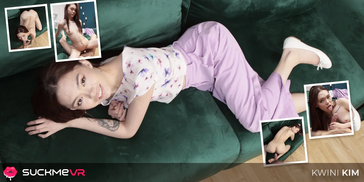 Pajama Sex With Skinny Little Spinner Kwini Kim - Suck Me VR - 52985